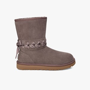 Ugg Classic Lace Short Klassiska Stövlar Dam Grå (748130XAH)